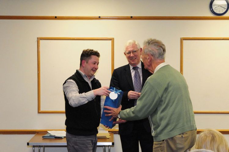 Special presentation to Gordon Hillier as thanks for his work in setting up the Website Association
